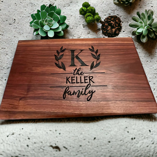 Personalized Walnut Cutting Board